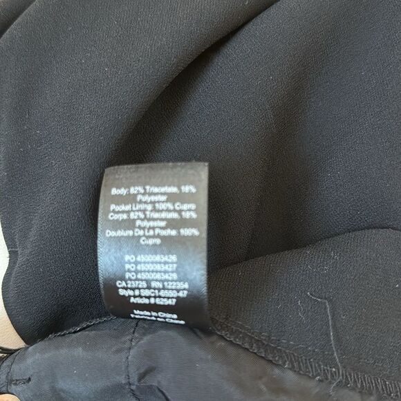 Aritzia Babaton Black Ankle Jogger Pants White Racing Stripe Tapered Size 6 - Picture 8 of 12